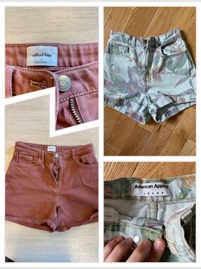Wilfred and American Apparel- High-Rise Denim Shorts
